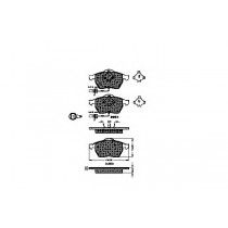 Σετ Τακάκια εμπρός HELLA 1ZS169009161