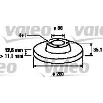 Σετ Δισκόπλακες εμπρός VALEO 186118