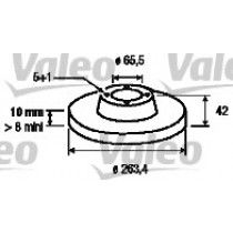 Σετ Δισκόπλακες πίσω VALEO 186593