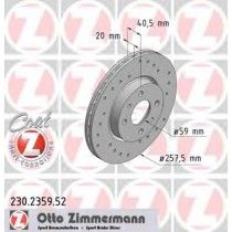 Σετ Δισκόπλακες εμπρός ZIMMERMANN 230235952