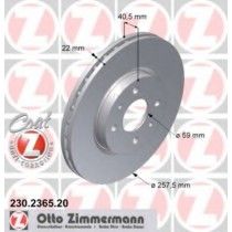 Σετ Δισκόπλακες εμπρός ZIMMERMANN 230236520