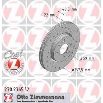 Σετ Δισκόπλακες εμπρός ZIMMERMANN 230236552