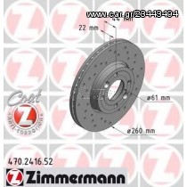 Σετ Δισκόπλακες εμπρός ZIMMERMANN 470241652