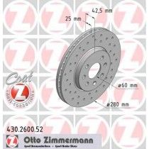 Σετ Δισκόπλακες εμπρός ZIMMERMANN 430260052