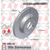 Σετ Δισκόπλακες εμπρός ZIMMERMANN 150346520