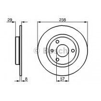 Σετ Δισκόπλακες εμπρός BOSCH 0986478246