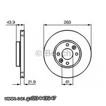 Σετ Δισκόπλακες εμπρός BOSCH 0986479103