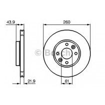 Σετ Δισκόπλακες εμπρός BOSCH 0986479103
