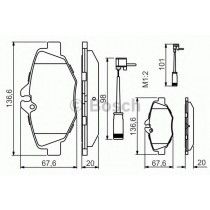 Σετ Τακάκια εμπρός BOSCH 0986494285