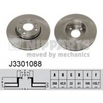 Σετ Δισκόπλακες εμπρός NIPPARTS J3301088