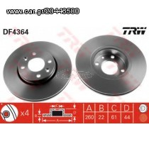 Σετ Δισκόπλακες εμπρός TRW DF4364