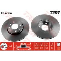 Σετ Δισκόπλακες εμπρός TRW DF4364