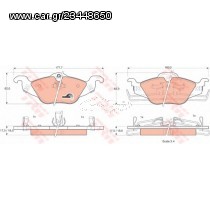 Σετ Τακάκια εμπρός VECTOR VP1351