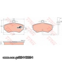 Σετ Τακάκια εμπρός VECTOR VP1366