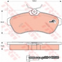 Σετ Τακάκια εμπρός VECTOR VP1496