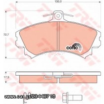 Σετ Τακάκια εμπρός VECTOR VP1584