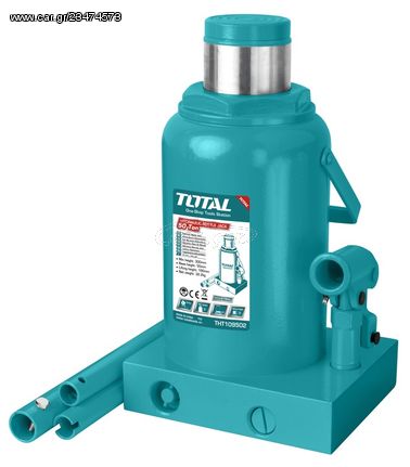 Total THT109502 Σταθερός Υδραυλικός Γρύλος Μπουκάλας 50Τ (Ανύψωση Έως 48cm)