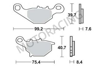 ΤΑΚΑΚΙΑ ΜΠΡΟΣΤΑ SUZUKI AN 125 94'-05' / AN 150 98'-01' / UC 125 99'-02' / UC 150 99'-02' SBS 122HF ( ΚΕΡΑΜΙΚΟ )