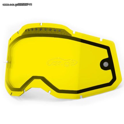 ΦΑΚΟΣ VENTED DUAL YELLOW ANTI-FOG 26020504 ΓΙΑ RACECRAFT / ACCURI / STRATA | 100%