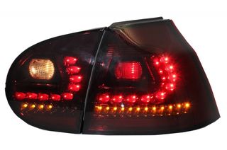 LITEC LED Taillights suitable for VW Golf 5 V (2004-2009) Black/Smoke with Dynamic Sequential Turning Light www.eautoshop.gr