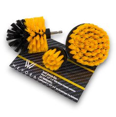 Wevora Σετ Βούρτσες Κίτρινες Γενικού Καθαρισμού Για Δράπανο - Soft Medium