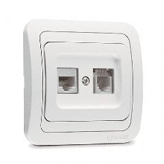Πρίζα TF +Data RJ45 Cat5 Λευκή Makel Mimoza 12037