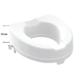 Κάθισμα Λεκάνης W.C Υπερυψωμένo Ύψος 10cm Λευκό Polyester 40,5-36,5cm Πλαστικά στηρίγματα Α.Μ.Ε.Α Elvit AMEA 0205