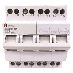 Μεταγωγικός Διακόπτης ράγας  4P διπολικός 4x40A για γεννήτριες & τη ΔΕΗ 500-42161 FERRARA