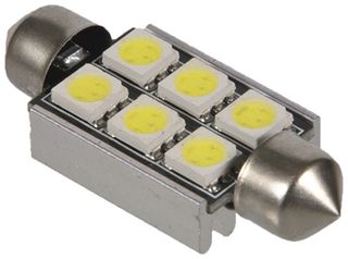 Σωληνωτός LED 39mm Can Bus με 6 SMD 5050 Ψυχρό Λευκό 02617