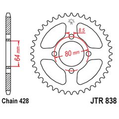 Γραναζι πισω 838.38 / FE 3203.38/ 838 38 F PBR Yamaha Crypton 38Δ - (10110-590)