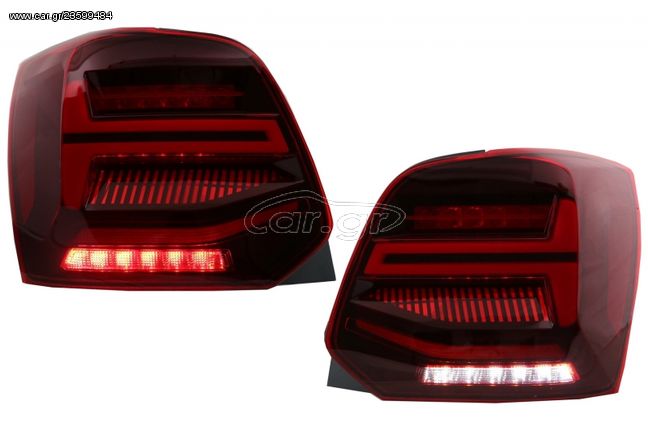 LED ΠΙΣΩ ΦΩΤΑ Taillights Full LED suitable for VW Polo 6R 6C 61 (2011-2017) Sequential Dynamic Turning Lights Vento Look www eautoshop gr 