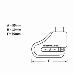 Λουκέτο δισκόφρενου μικρό Master Lock 8303DPS-thumb-2