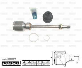 ΜΠΙΛΙΟΦΟΡΟΣ ΕΣΩΤΕΡΙΚΟΣ ΔΕΞΙΑ (20z/23z/35mm) TOYOTA COROLLA 1.4/1.6 10.01-03.08