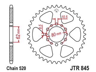 ΓΡΑΝΑΖΙ ΠΙΣΩ 48 ΔΟΝΤΙΑ YAMAHA XT 250 / TT 250 / SR 250 / SRX 250 / YZ 125