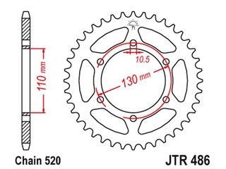 ΓΡΑΝΑΖΙ ΠΙΣΩ 44 ΔΟΝΤΙΑ SUZUKI GSXR 1000 / GSXR 750 / GSXR 600 2011-2019 ΜΕΤΑΤΡΟΠΗ 520