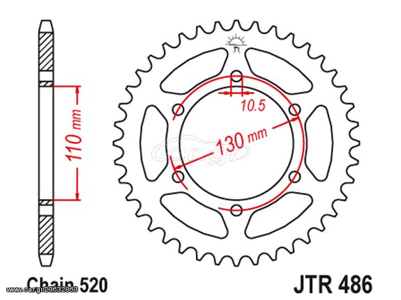 ΓΡΑΝΑΖΙ ΠΙΣΩ 44 ΔΟΝΤΙΑ KAWASAKI EL 250 / NINJA 250R / GPX 250R / VERSYS 300 / EX 300 / GPZ 500S