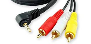 Καλώδιο ήχου και εικόνας 1,5 μέτρο 3x RCA 1x Stereo Jack UNT-300 (OEM)