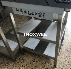 INOXWEB 2027-ΤΡΑΠΕΖΙ ΕΡΓΑΣΙΑΣ 48Χ60Χ87 ΜΕ ΕΠΙΠΛΕΟΝ ΡΑΦΙ