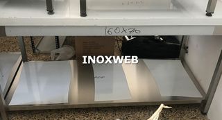 INOXWEB 2027-Επαγγελματικό ανοξείδωτο τραπέζι - πάγκος εργασίας 160χ70χ87 εκ ID-TR16070