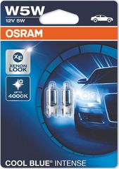 OSRAM W5W 12V 5W HALOGEN COOL BLUE INTENSE (2825HCBI-02B) 2τμχ