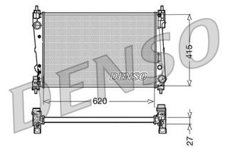 ΨΥΓΕΙΟ 1 4-1 6TUR-1 3-1 9D+/-AC(62x39)88KW (MAHLE BEHR)  για FIAT GRANDE PUNTO 05-12