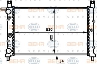 ΨΥΓΕΙΟ1,3-1,4 TURBOie -1,7D (52x32)  για FIAT FIORINO 97-99