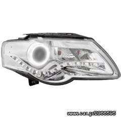 LED ΦΑΝΑΡΙΑ ΕΜΠΡΟΣ (ANGEL EYES) ΓΙΑ VW PASSAT 3C (AΠΟ 2006 ΕΩΣ 2011)