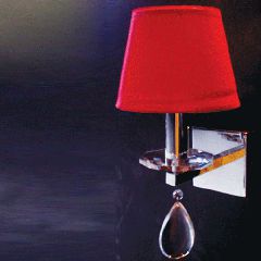 Φωτιστικό απλίκα NETTO καπελάκι κόκκινο χρώμα 40W E14