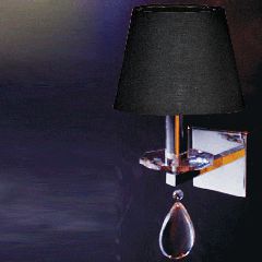 Φωτιστικό απλίκα καπέλο σε μαυρο χρώμα 40W Ε14 IP20