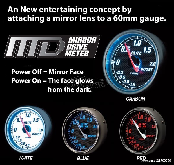 Blitz Mirror Drive Pressure Gauge 