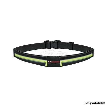 Body Sculpture Reflective Running Belt BP-105 Τσαντάκι Μέσης για Τρέξιμο Μαύρο