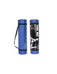 HMS YM03 Στρώμα Γυμναστικής Yoga/Pilates Μπλε με Ιμάντα Μεταφοράς (183x61x0.1cm)