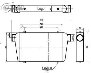 Intercooler 450x300x76 Boost Products-thumb-3