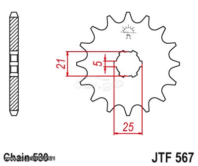 ΓΡΑΝΑΖΙ ΕΜΠΡΟΣ JT YAMAHA RD 250 350 XS 400 JTF 567-16/567-17